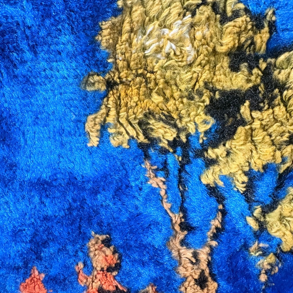 Boutique Upcycled Denim Jacket Gobelin Style Tapestry Deer Art Size M‎ firm - Picture 6 of 7